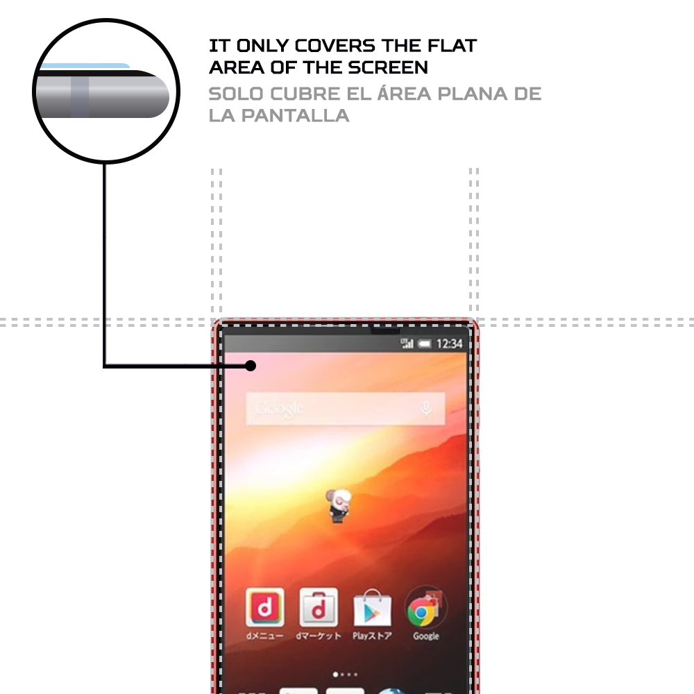 ANTISHOCK Screen protector for Sharp Aquos Zeta SH-04F - Picture 4 of 6